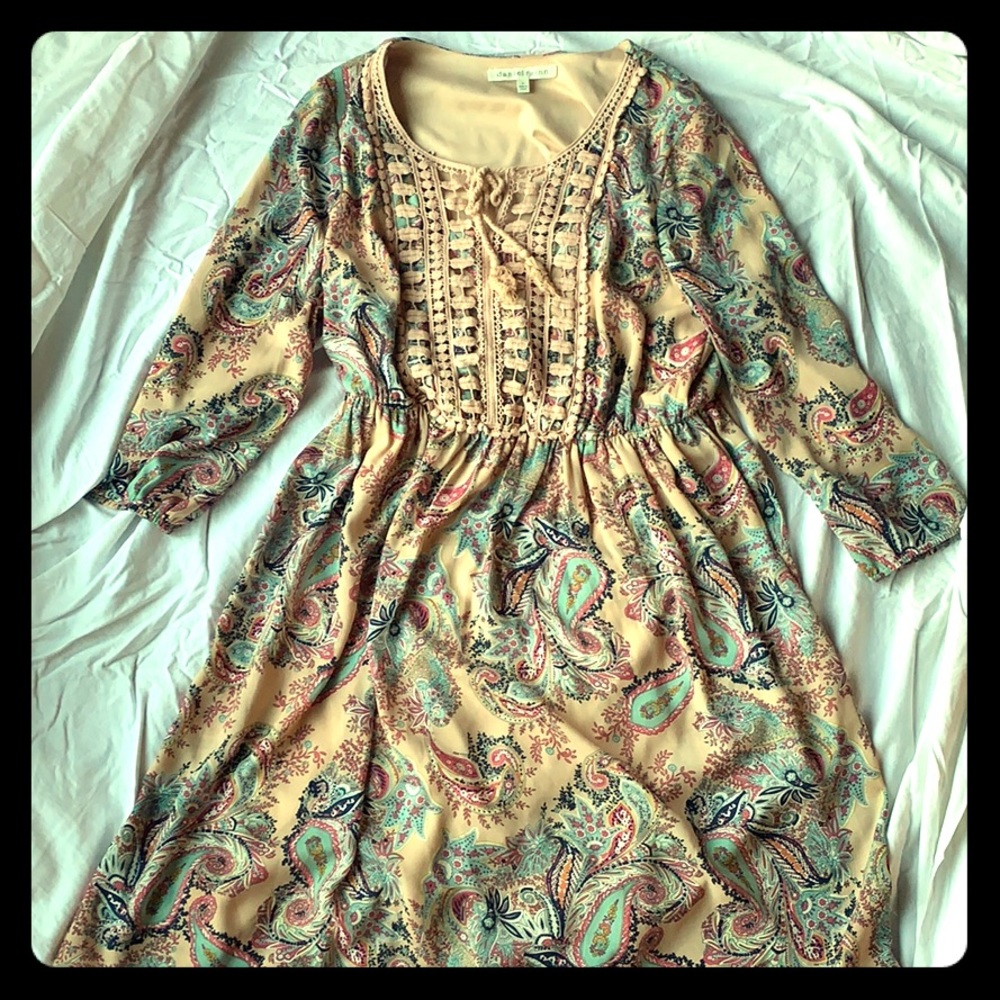 70’s style paisley dress